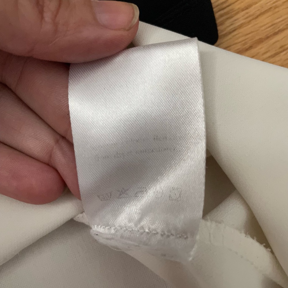 OLIVE White Ribbon Neck Blouse - Picture 7 of 11